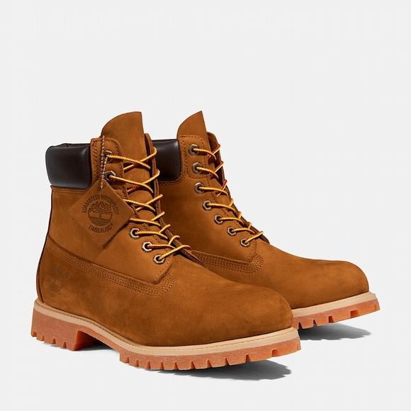 Timberland Premium Men's NIB 6in Waterproof Boot- Rust Nebuck Size 10.5 Medium - Picture 6 of 13